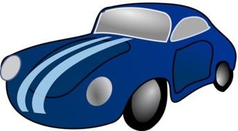 blue car as a graphic illustration