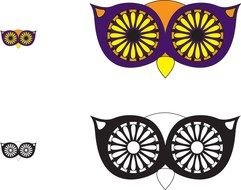 Owl Eyes, cutout, mask