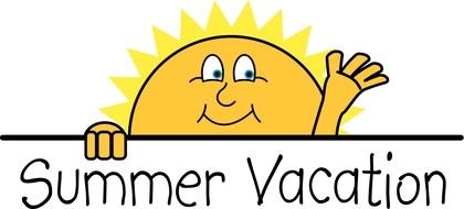 Summer vacation sun drawing