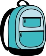 clipart of the blue bag