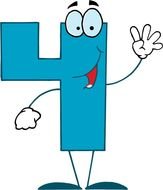 clipart of the 4 number
