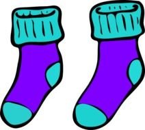Turquoise Purple Sock At Clkercom Vector Online