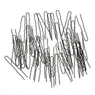 50 Magic Plated Black U Shape Hair Styling Clip Pin Thin Hairpin Grips