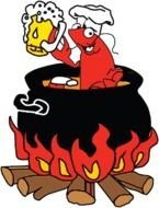 crayfish for beer as a graphic illustration