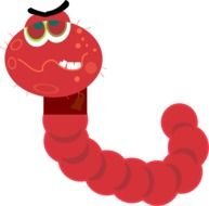 Computer Worm Large drawing