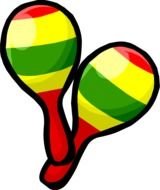 color Mexican Maracas drawing