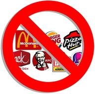 Clip art of the no fast food sign