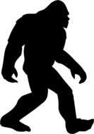 Clip art of gorilla silhouette