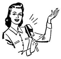 black and white drawing of a speaker on the radio