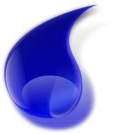 Water Drop blue drawing