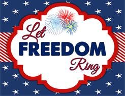 Let Freedom Ring as the inscription in the picture