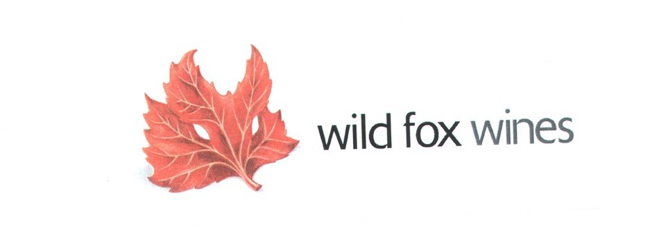 inscription 'wild fox wines' in the picture