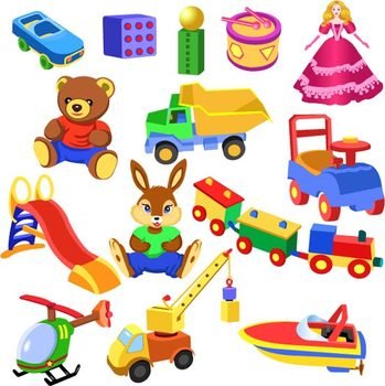 Children Toys Vectors clipart