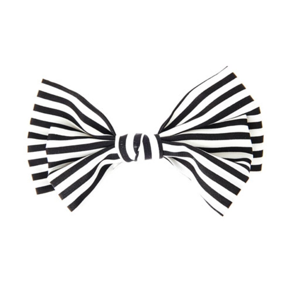 Black And White Stripe Bow Hair Clip Your Faves Bows All