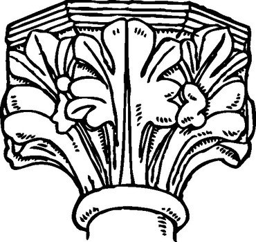 Decorated Gothic Capital At Clkercom Vector