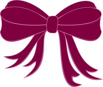 Pink Bow Ribbon At Clkercom Vector Online