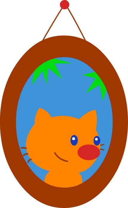 Portrait Of Orange Pet Cat drawing