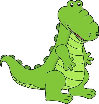 Alligator Standing Image Cute And Fun Green With