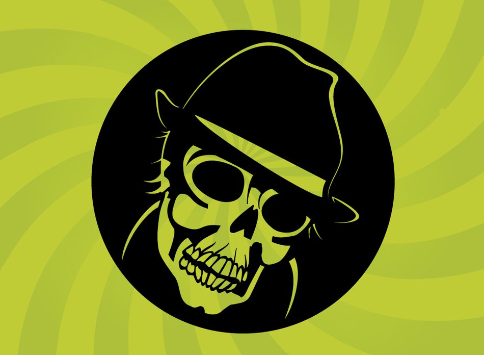 Ganster Skull drawing