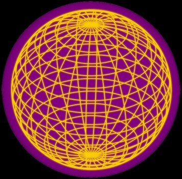 Red Wired Globe Outline Medium 600pixel Vector
