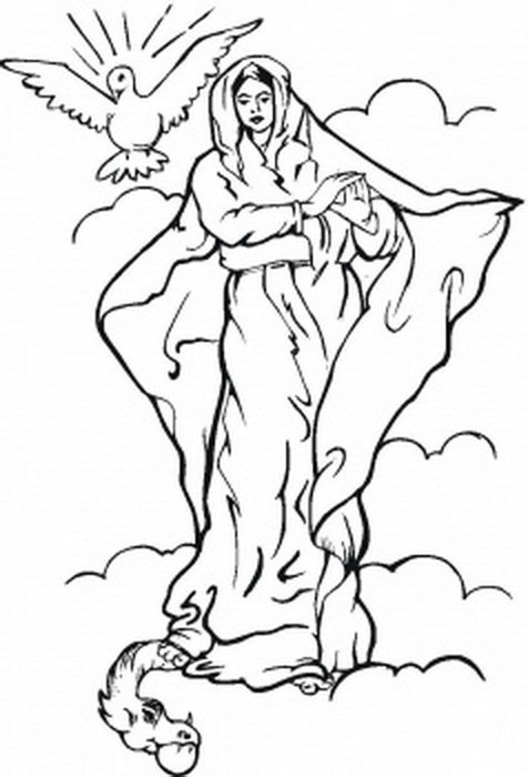 Mother Mary Colouring Pages drawing