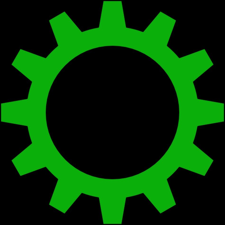 Black Outlined Cog Wheel At Clkercom Vector