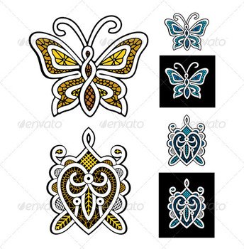 Graphicriver Butterfly Turtle Lace Icon 885672