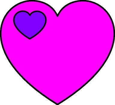 Pink And Violet Heart At Clkercom Vector Online