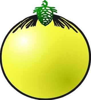 Yellow Bauble At Clkercom Vector Online Royalty