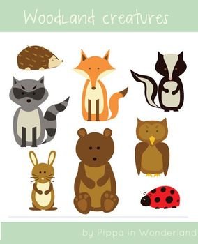 Woodland Animal Art Exams Bears Clip Items Owl
