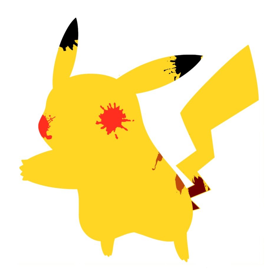 Clipart of the Picachu without eyes