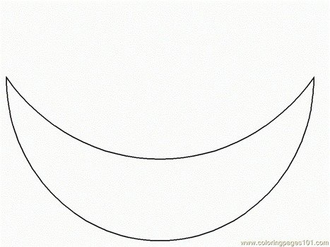 Free Printable Coloring Page Moon Half Shape Education &gt Shapes