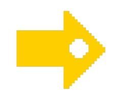 yellow arrow on the grey background