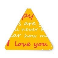 You Are My Sunshine Word Art Triangle Sticker Zazzle