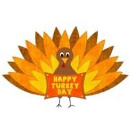 clipart of the Happy Thanksgiving turkey