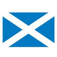 blue scotland flag with white stripes