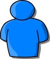 Blue Person At Clkercom Vector Online Royalty