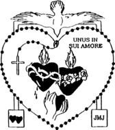 Two Hearts Design Of Jesus And Mary clipart N2