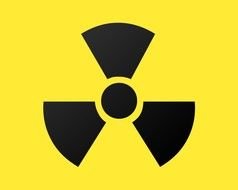 yellow radioactive sign