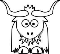 Yak Outline At Clkercom Vector Online Royalty