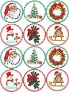 clipart of the christmas cup cake toppers