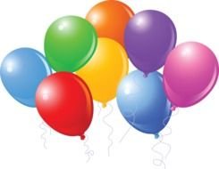 illustration of the colorful balloons