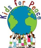 Clip art of kids for peace