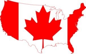 Clip Art of Flag Map Of Canada