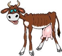 funny cartoon cow