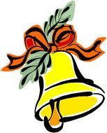 drawn Christmas bell