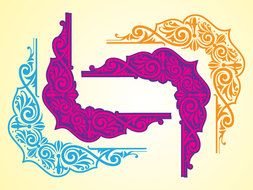 Traditional Floral Elements as a picture for clipart