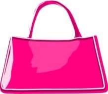 painted pink women bag