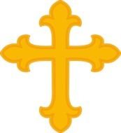 Gold Cross 1 At Clkercom Vector Online Royalty