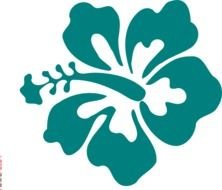 Teal Hibiscus At Clkercom Vector Online Royalty